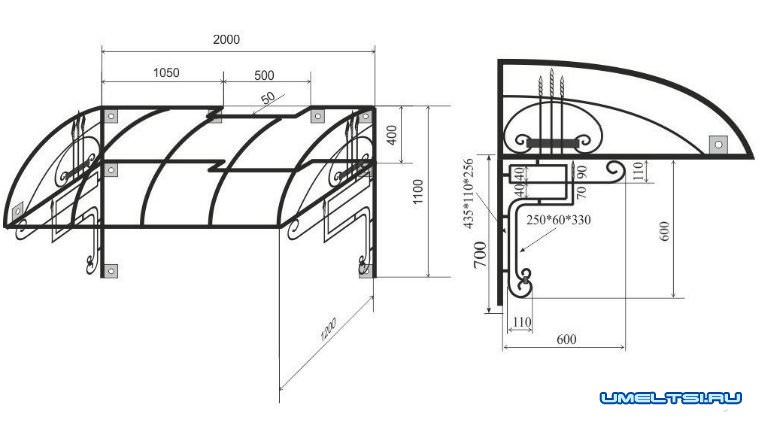 навес над крыльцом