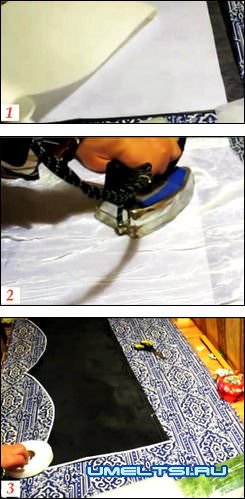 Ламбрекен с накладными узорами