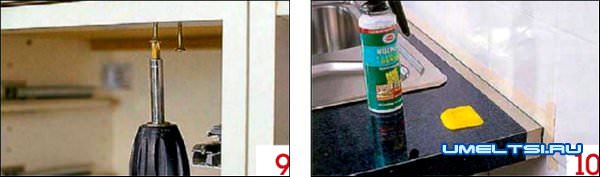 Установка мойки в столешницу