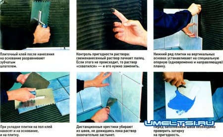 Приемы работы с керамической плиткой