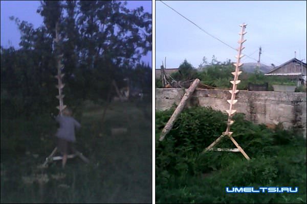 садовая деревянная лестница