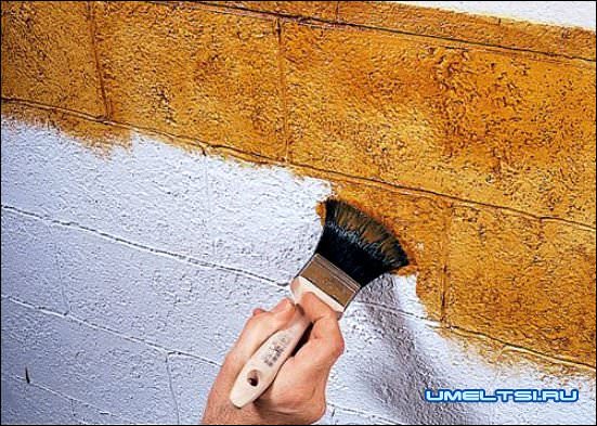 Имитация кирпичной кладки своими руками