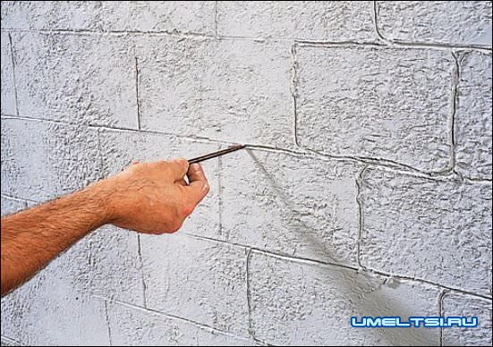 Имитация кирпичной кладки своими руками