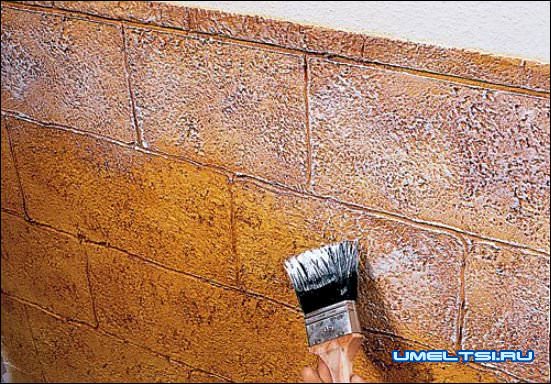 Имитация кирпичной кладки своими руками