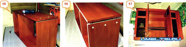 Угловой вариант мебели для кухни