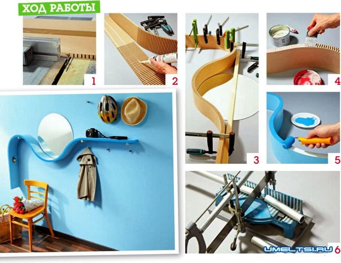 Полка-вешалка своими руками