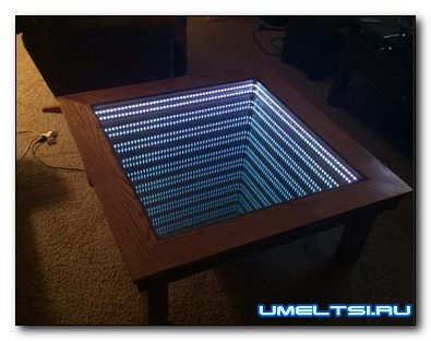 Журнальный столик с LED подсветкой своими руками Журнальный столик с LED подсветкой своими руками