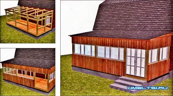 Веранда на даче своими руками