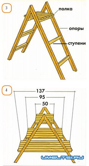 лесенка для цветов своими руками