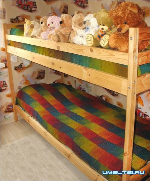 Детская двухъярусная кровать своими руками