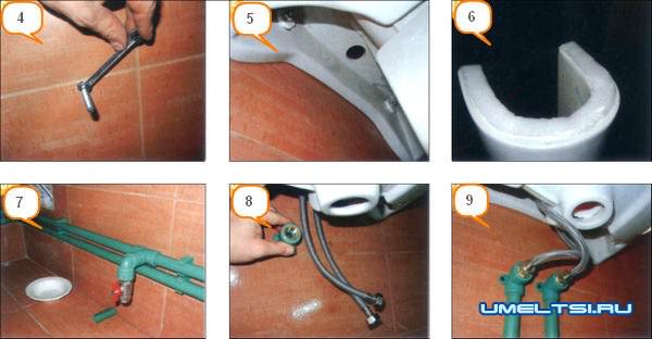 Как установить раковину