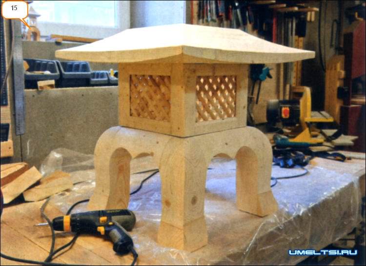 Японский  каменный фонарь. Изготовление, мастер - класс