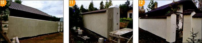 Забор из газобетонных блоков