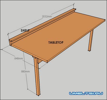 Откидной стол в гараж Откидной стол в гараж