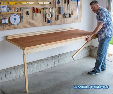 Откидной стол в гараж Откидной стол в гараж