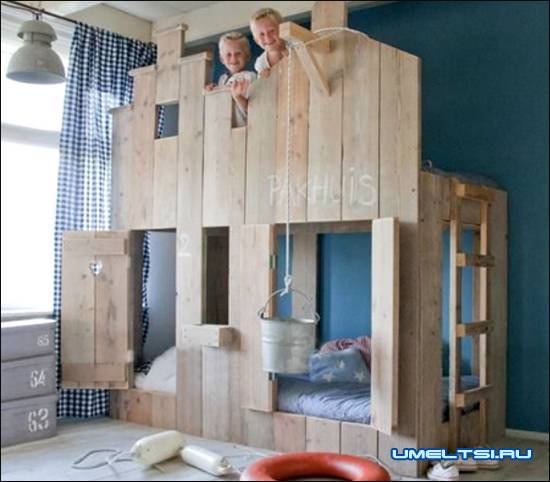 мебель в детскую комнату из поддонов своими руками