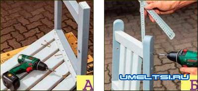 Крепим сиденье к скамье Крепим сиденье к скамье