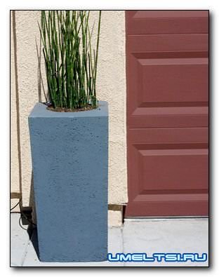 Бетонные вазоны для цветов-фото Бетонные вазоны для цветов-фото