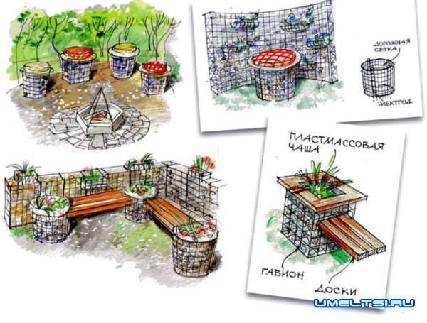 пуфик-габион