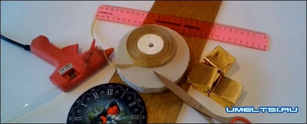 Новогодние часы своими руками