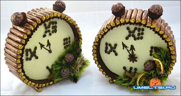 Новогодние часы своими руками