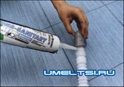 Установка дренажной трубы Установка дренажной трубы