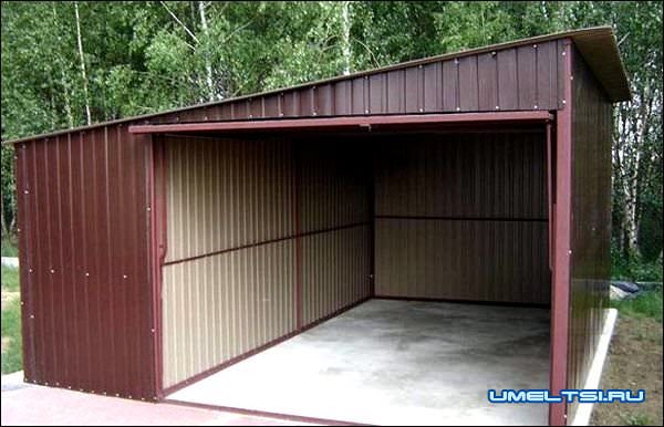Гараж из профнастила своими руками Гараж из профнастила своими руками