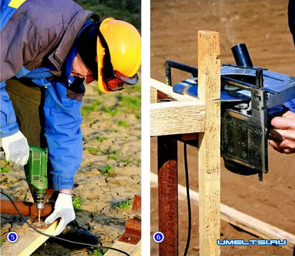 деревянные стойки -фото