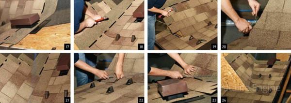 Монтаж гибкой черепицы