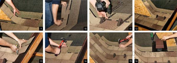 Монтаж гибкой черепицы