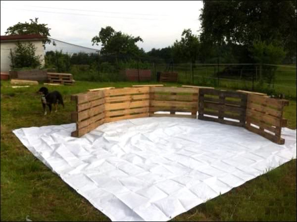 Бассейн из поддонов своими руками