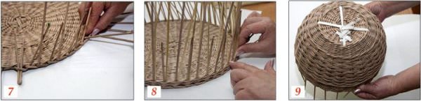 Хлебница из газетных трубочек