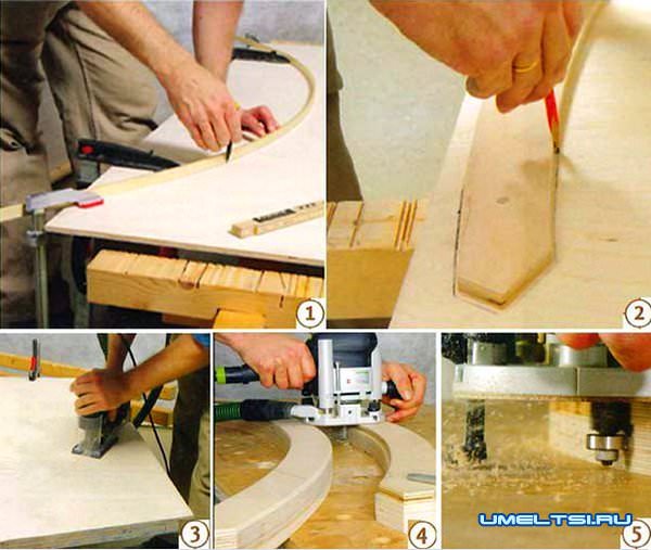 ход работ-изготовлению шезлонга