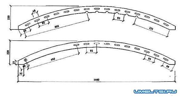 чертеж шезлонга