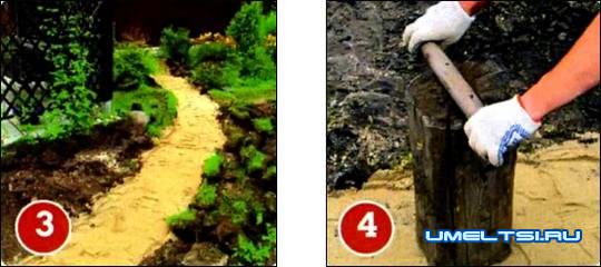 Укладка дорожек на даче