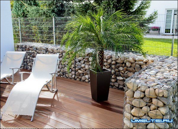 Забор из габионов Забор из габионов