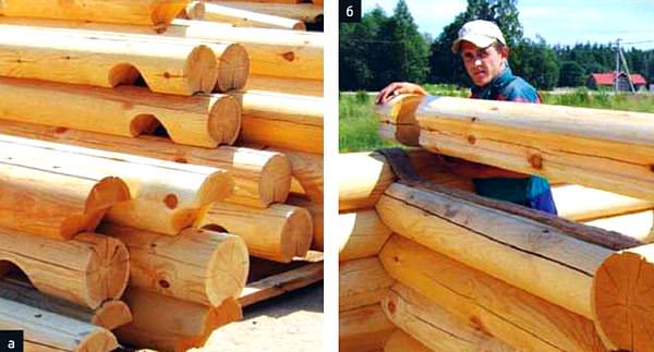 Строительство дома из оцилиндрованного бревна Строительство дома из оцилиндрованного бревна