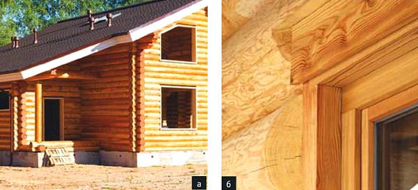 Строительство дома из оцилиндрованного бревна Строительство дома из оцилиндрованного бревна