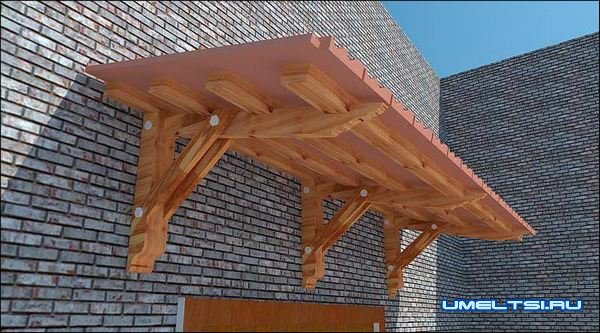 Козырек над входом в дом