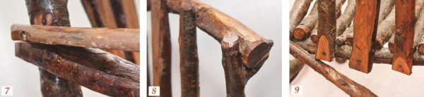 садовое кресло из веток