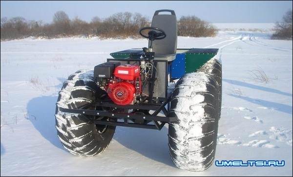 Полноприводной вездеход с ломающейся рамой Полноприводной вездеход с ломающейся рамой