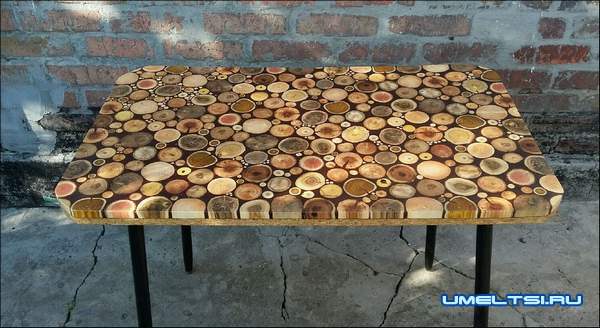 Стол из спилов фото 3