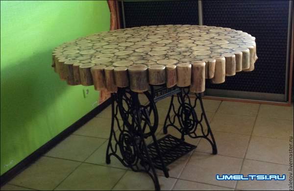 Стол из спилов фото 7