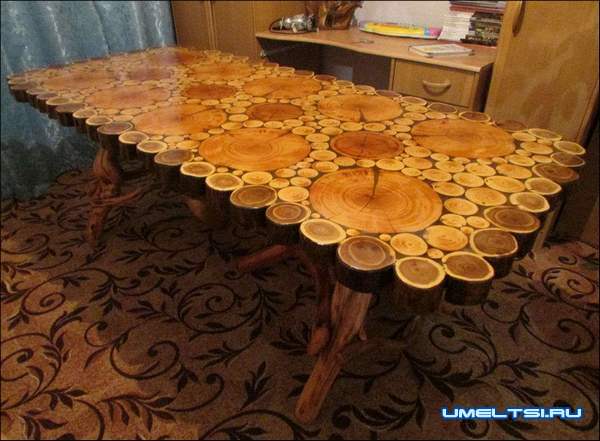 Стол из спилов фото 1