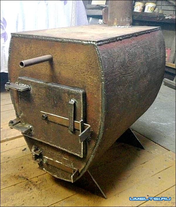 Печка в гараж своими руками-поэтапно