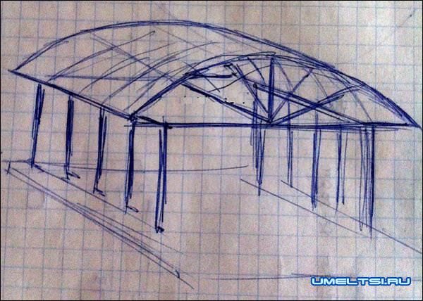 Навес для автомобиля своими руками из поликарбоната