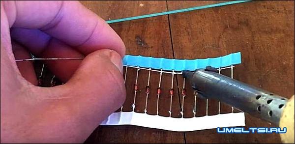 Солнечная батарея из диодов