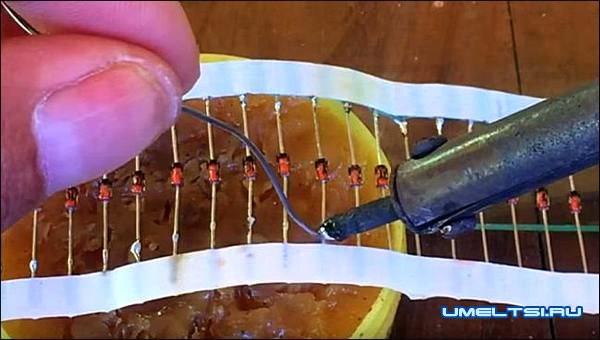 Солнечная батарея из диодов