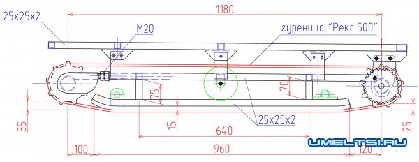 чертеж мотобуксировщика