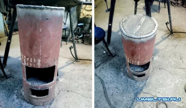 Печь-буржуйка для гаража из газового баллона